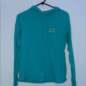 NWOT Vineyard Vines Hooded Long Sleeve Teal/Yellow